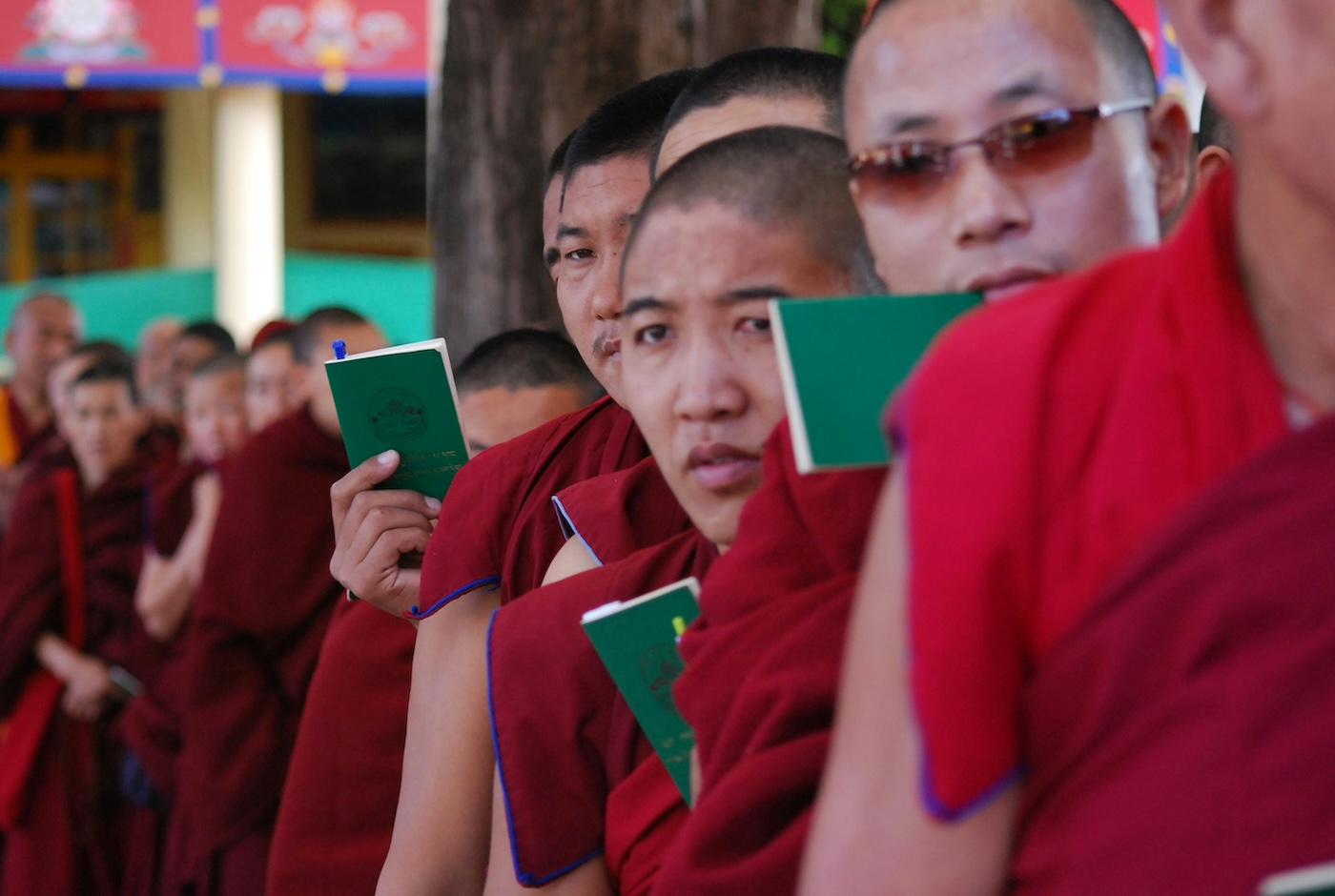 Tibetan monks in Dharamshala